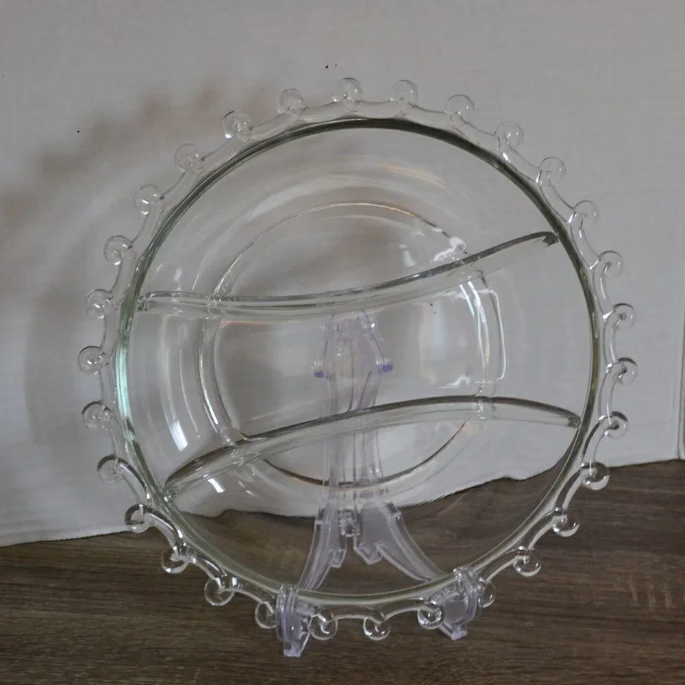 Vtg Heisey Lariat Divided Dish